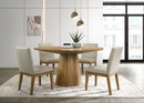 Jasper - Wide Contemporary Round Dining Table Set by HouseOfZazla