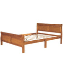 Platform Bed Frame Mattress Foundation Sleigh Bed With Headboard / Footboard / Wood Slat Suppor by HouseOfZazla