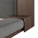 Floor Upholstered Platform Bed With Extended Headboard & Bedside Shelf by HouseOfZazla