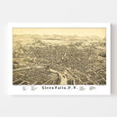 Vintage Map of Glens Falls, New York 1884