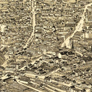 Vintage Map of Glens Falls, New York 1884