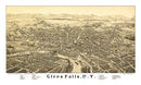 Vintage Map of Glens Falls, New York 1884