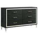 Malcolm - 6 Drawer Dresser Cabinet - Black by HouseOfZazla