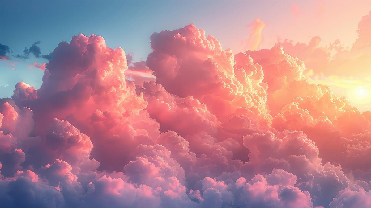 Pink Clouds Wallpaper Mural. #6983, photo 2 of 13
