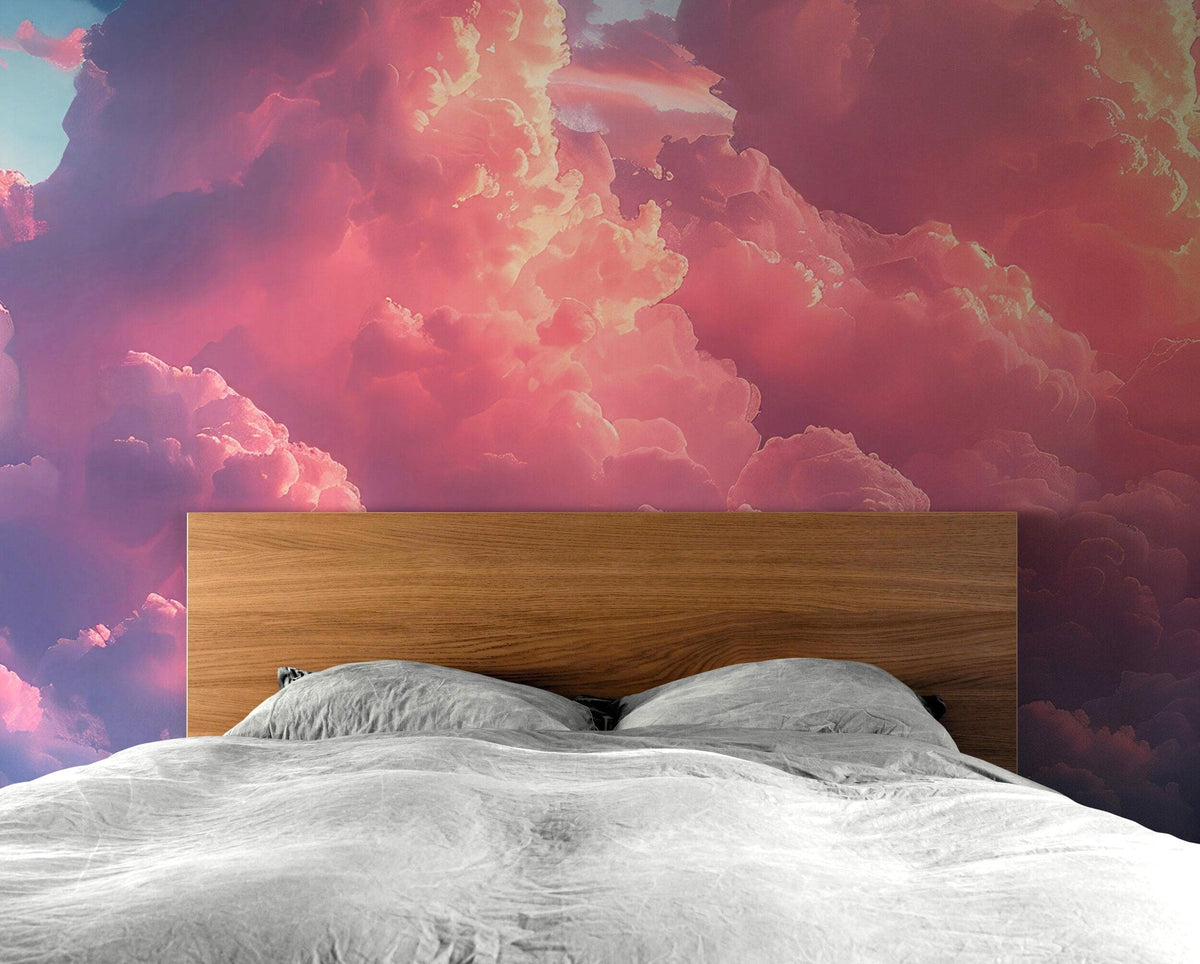 Pink Clouds Wallpaper Mural. #6983, photo 3 of 13