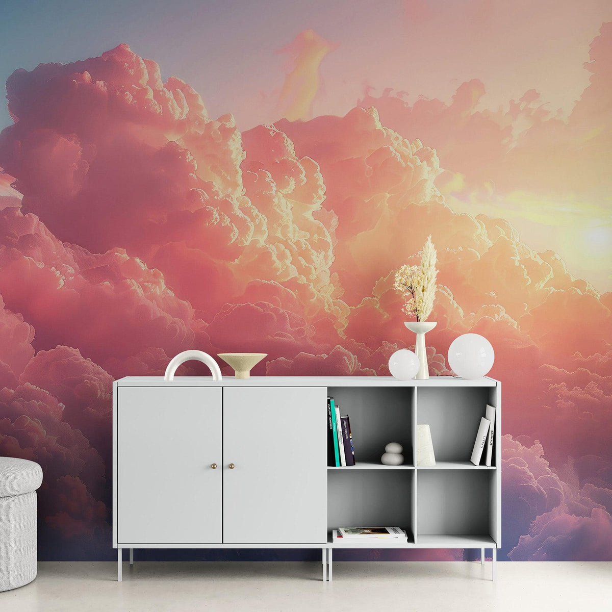 Pink Clouds Wallpaper Mural. #6983, photo 7 of 13