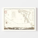 Vintage Map of Pompeii, Italy 1832