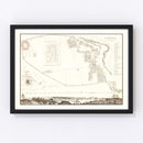 Vintage Map of Pompeii, Italy 1832