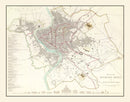 Vintage Map of Stockholm, Sweden 1838