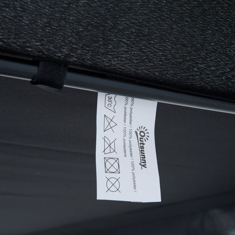 3-Seat Outdoor Patio Swing Chair with Removable Cushion, Steel Frame Stand and Adjustable Tilt Canopy for Patio, Garden, Poolside, Balcony, Backyard, Black