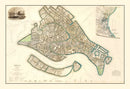 Vintage Map of Venice, Italy 1838