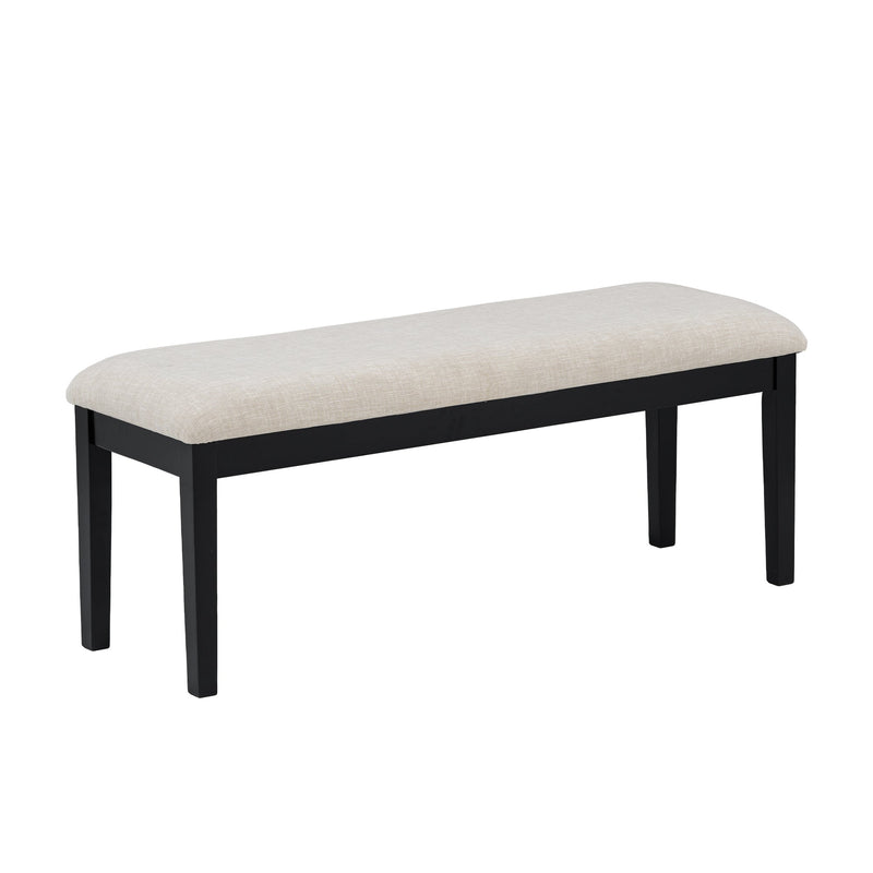 6-Piece Modern Style Dining Set with Faux Marble Table and 4 Upholstered Dining Chairs & 1 Bench (White)