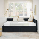 Upholstered Tufted Daybed Frame With Storage Drawers by HouseOfZazla