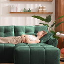 Modern Sofa & Pillows, Textured Cover, High Rebound Cushions by HouseOfZazla