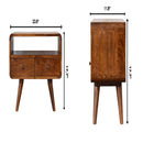 Solid Wood Curved Media Unit by Unique Piece Furniture