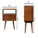 Solid Wood Curved Media Unit by HouseOfZazla