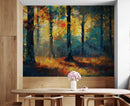 Colorful Forest Painting Wallpaper Mural.