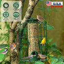 Metal Bird Feeder: Squirrel-Proof Seed Feeder with 4 Ports by LJGDeals