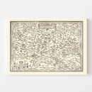 Vintage Map of Transylvania 1665