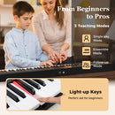 88 Key Foldable Piano Keyboard Portable Semi Weighted Electric Piano-Black by LJGDeals