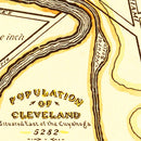 Vintage Map of Cleveland, Ohio 1937