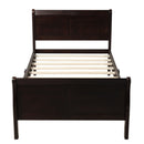 Platform Bed Frame Mattress Foundation Sleigh Bed With Headboard / Footboard / Wood Slat Suppor