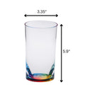 Leading Ware Oval Halo Acrylic Glasses Drinking, 15Oz (Set of 4) Hi Ball, Bpa Free - Clear by HouseOfZazla