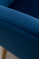 Sovarol - Velvet Button-Tufted Wing Back Accent Chair - Blue by HouseOfZazla