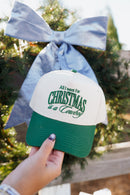 All I want for Christmas is a Cowboy - Green Vintage Trucker Hat