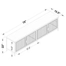 Kenneth - 4 Door TV Stand - Black by HouseOfZazla