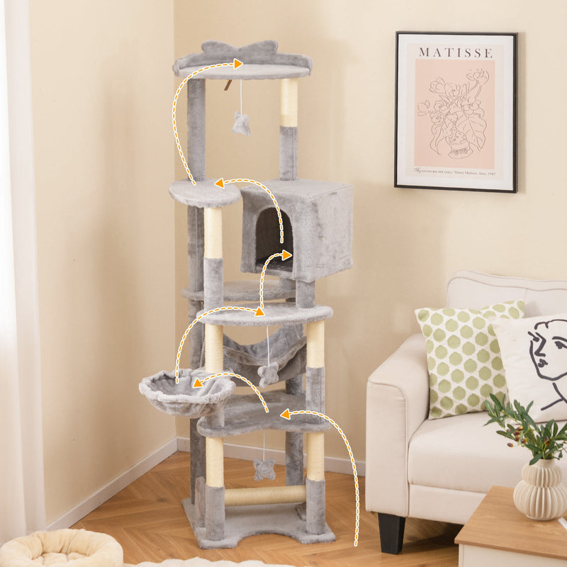 69 Inch Multi-level Cat Tree with Top Perch and Cozy Condo, photo 6 of 8