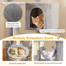 69 Inch Multi-level Cat Tree with Top Perch and Cozy Condo by LJGDeals