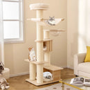 69 Inches Tall Cat Tree with Cozy Top Perch and Washable Plush Cushions by LJGDeals