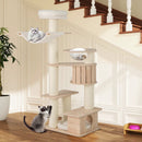 69 Inches Tall Cat Tree with Cozy Top Perch and Washable Plush Cushions by LJGDeals