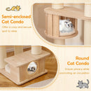 69 Inches Tall Cat Tree with Cozy Top Perch and Washable Plush Cushions by LJGDeals