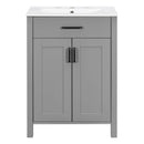 Bathroom Vanity With Ceramic Sink, Soft Close Doors, Flip Drawer, Double Layer Door Shelves by Unique Piece Furniture