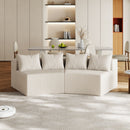 Curved Sectional Sofa With 4 Pillows, Modular Semi Circular Design by HouseOfZazla