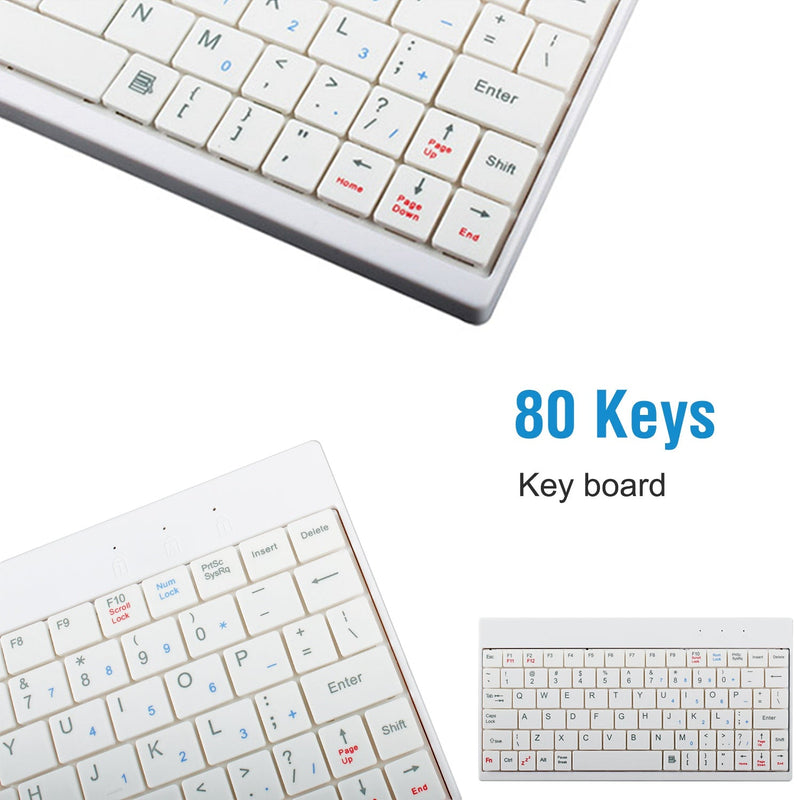 80 Keys Wired Keyboard Mini USB Connector Keyboard Portable Durable Keyboard w/ Carry Bag Tablet Stand for Android Window Tablet, photo 5 of 8