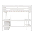 Loft Bed With Shelves With Desk by HouseOfZazla