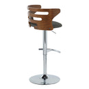 Cosi - Mid Century Modern Adjustable Barstool With Swivel & Rounded T Footrest (Set of 2) by HouseOfZazla
