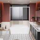 Single Sliding Shower Door For Bathtub With Handle - Chrome by HouseOfZazla