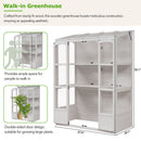 TOPMAX 78-Inch Wooden Greenhouse with Skylights and Folding Shelves by HouseOfZazla