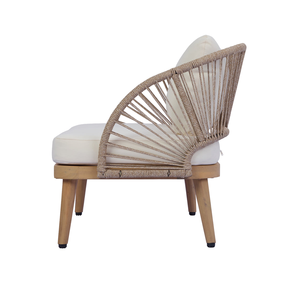 4-Piece Acacia Wood Patio Seating Set, photo 6 of 10