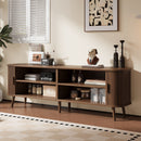 70" TV Stand, Media Center With Ample Storage - Dark Brown