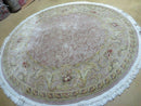 6' X 6' Round Handmade Fine Chinese Floral Oriental Silk Wool Rug Carpet Nice