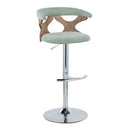 Modern Adjustable Swivel Barstool With Padded Seat Set of 2 by Unique Piece Furniture