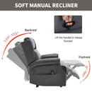 Manual Recliner Chair With Heavy Duty Motion Mechanism, 8 Vibrating Nodes And 3 Massage Modes For Living Room by HouseOfZazla