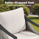 73.4" Wide Outdoor Wicker Sofa