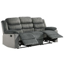 Lesley - Motion Sofa - Gray Corduroy & Velvet by Unique Piece Furniture