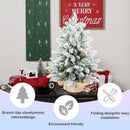 3FT Flocked Tabletop Christmas Tree with Pine Cones